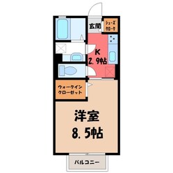 D-room思川ルージュ Aの物件間取画像